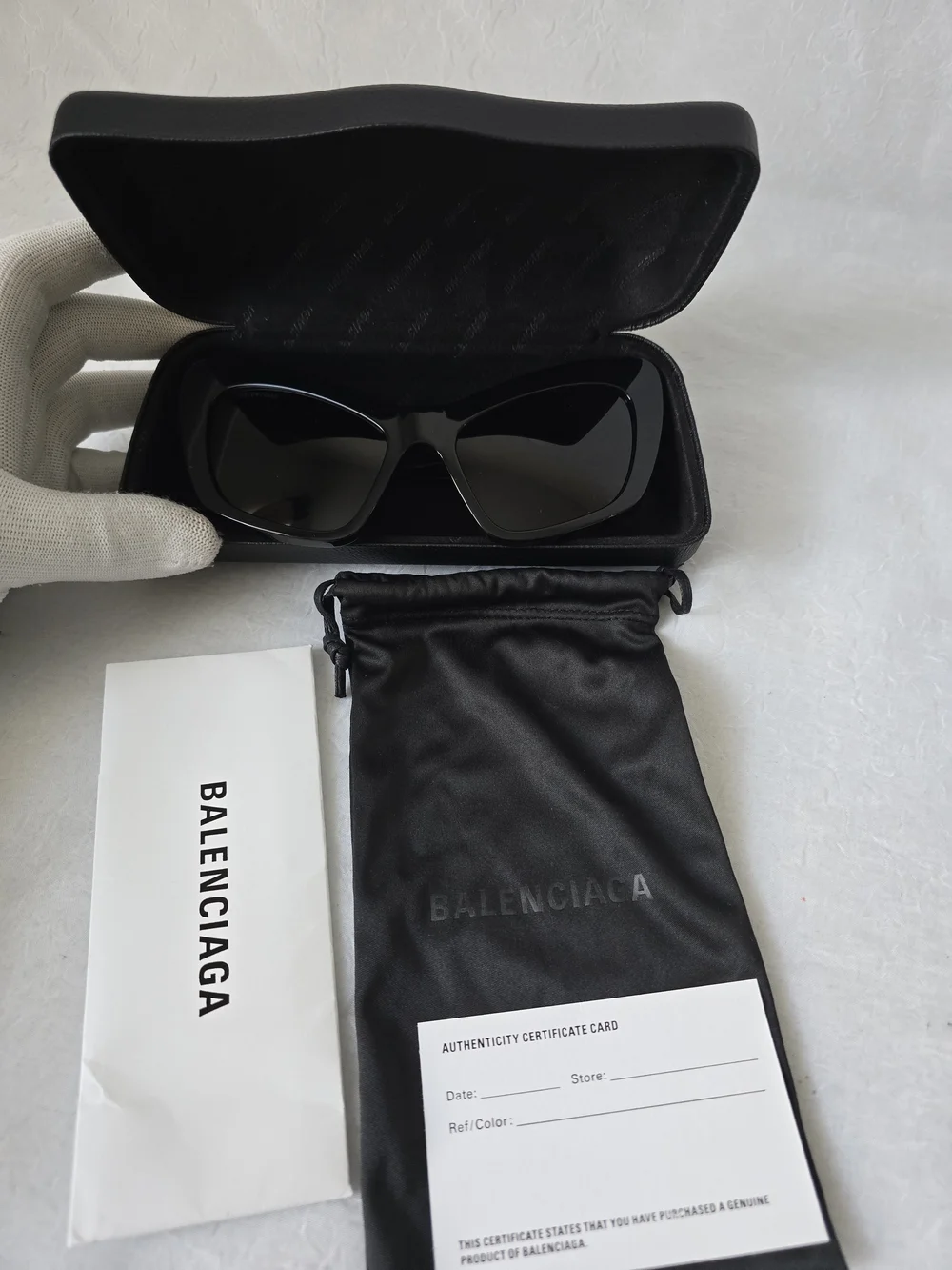 Balenciaga Women's Black Cat-Eye Sunglasses